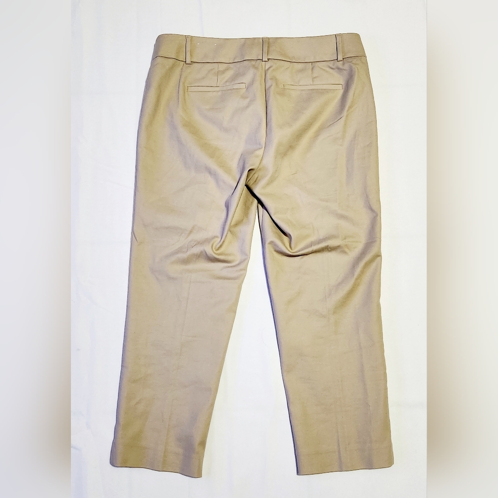 Ann Taylor LOFT Classic Pants Women Size 8P Marisa Modern-linen fabric Beige - Picture 2 of 7